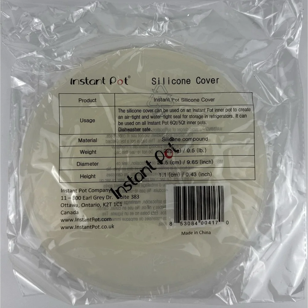 Genuine Instant Pot Silicone Cover Lid 6 Qt 5 Qt Air Tight Storage Cover NEW